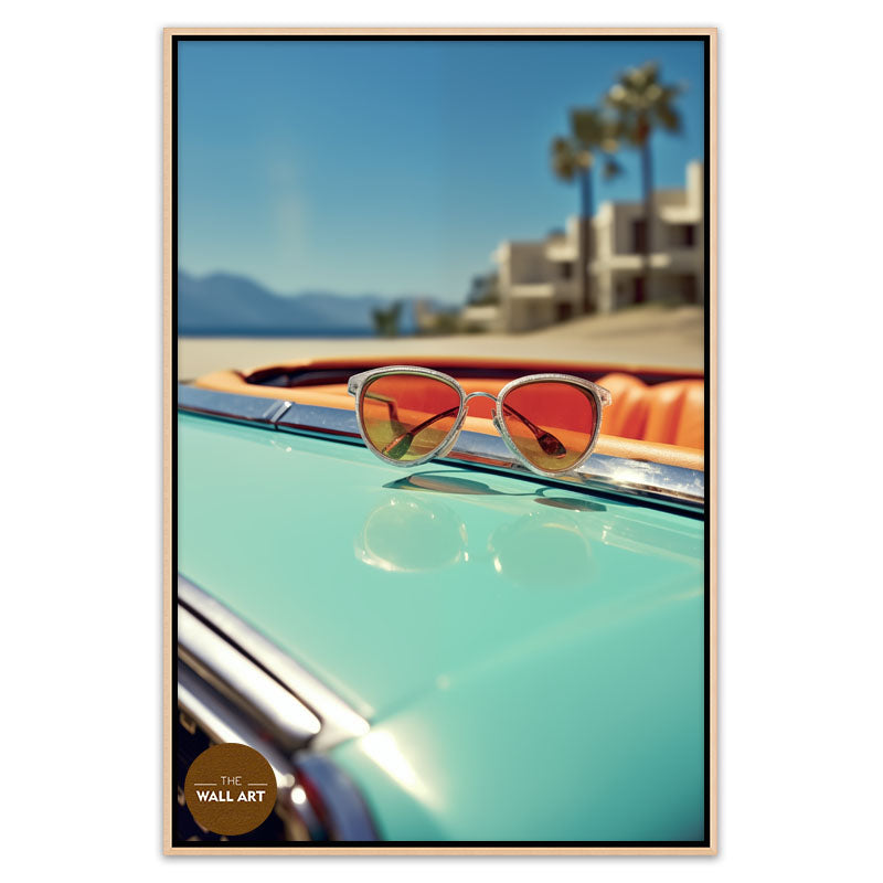 RETRO TURQUOISE CAR