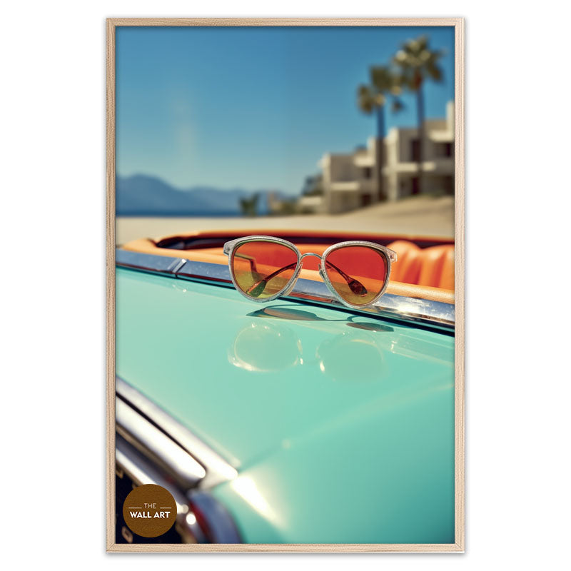 RETRO TURQUOISE CAR