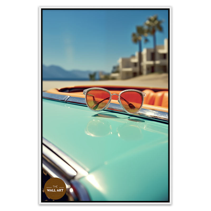 RETRO TURQUOISE CAR
