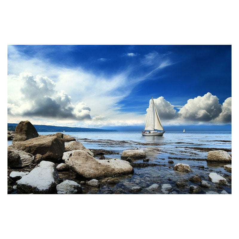 SAIL BOAT ON BLUE SEA III