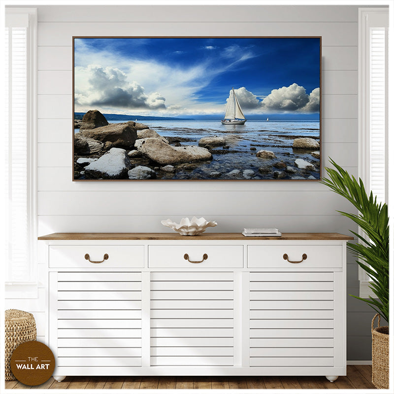 SAIL BOAT ON BLUE SEA III