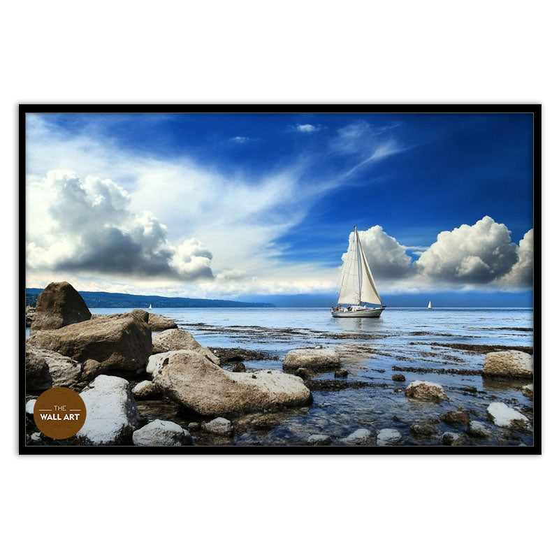 SAIL BOAT ON BLUE SEA III