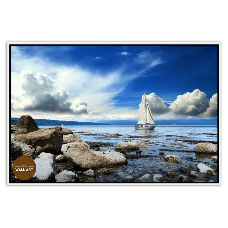 SAIL BOAT ON BLUE SEA III