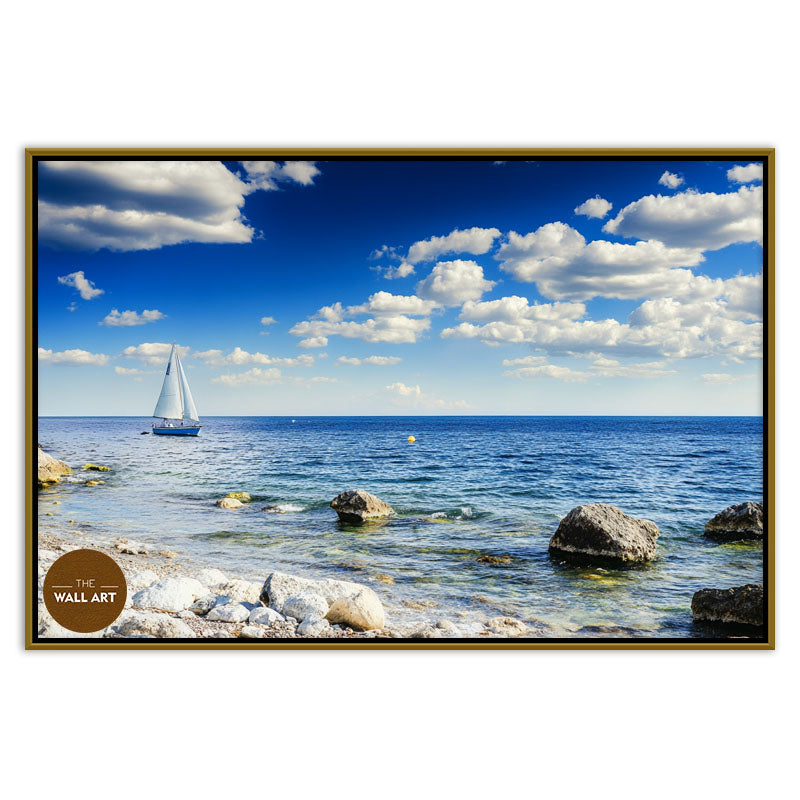 SAIL BOAT ON BLUE SEA II