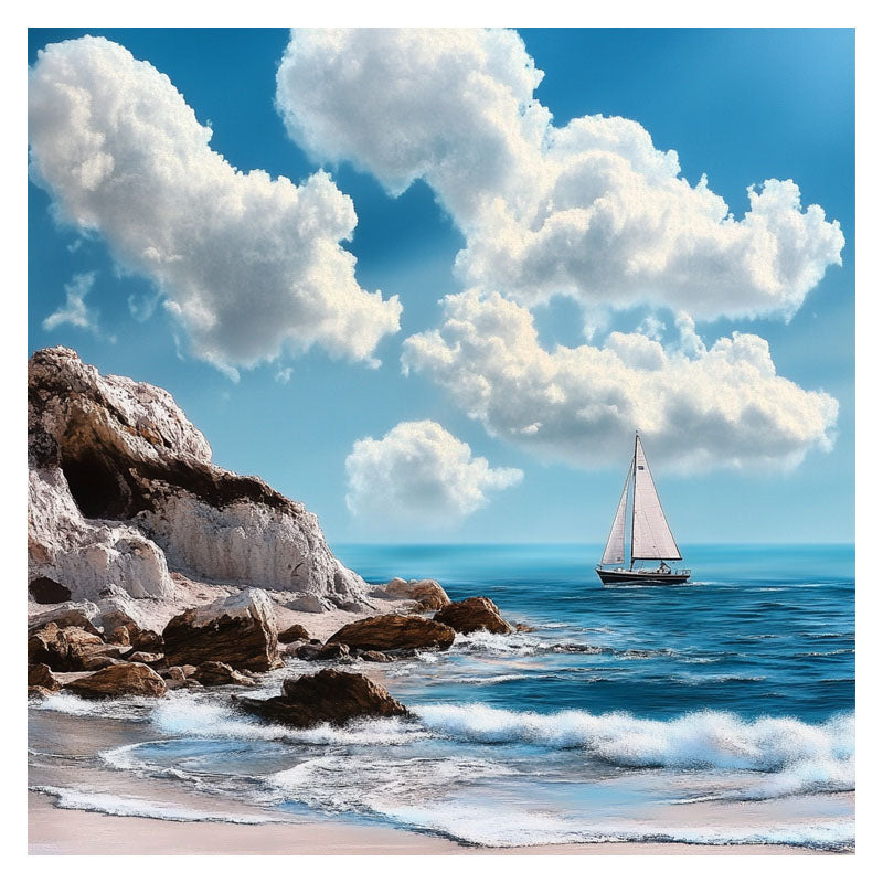 SAIL BOAT ON BLUE SEA IV