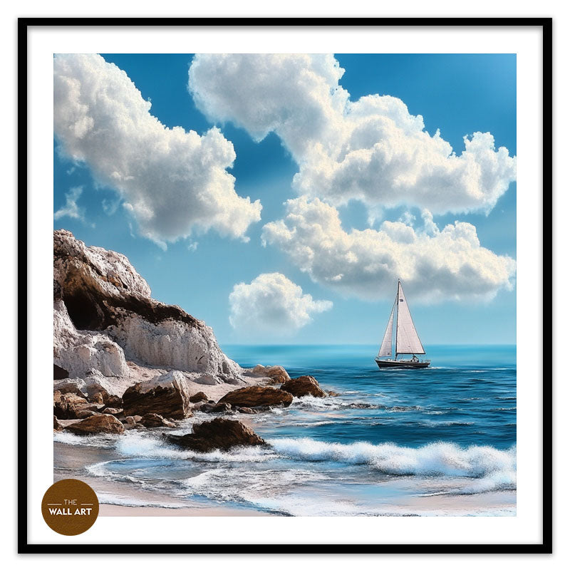 SAIL BOAT ON BLUE SEA IV
