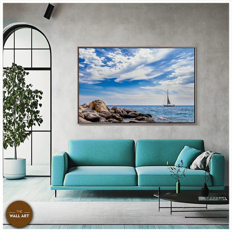 SAIL BOAT ON BLUE SEA VI