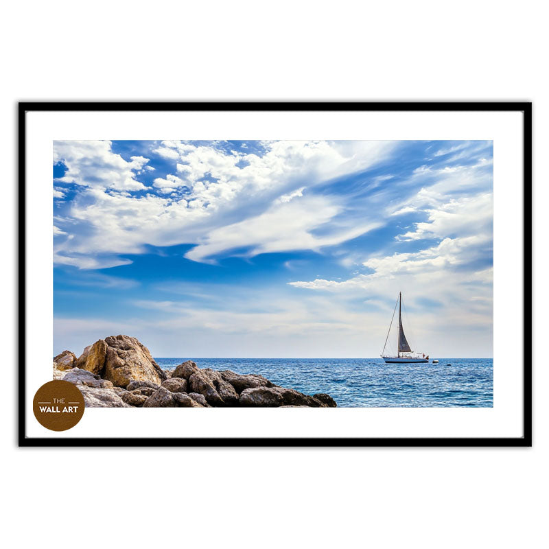 SAIL BOAT ON BLUE SEA VI