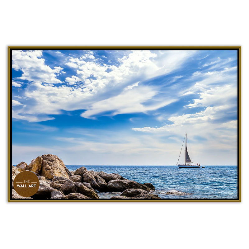 SAIL BOAT ON BLUE SEA VI