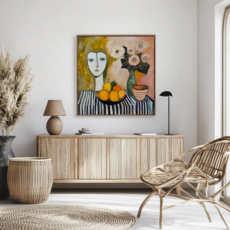 STILL LIFE AND GIRL