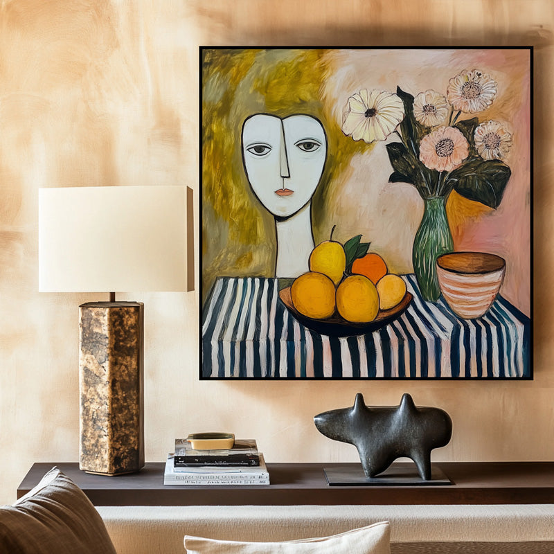 STILL LIFE AND GIRL