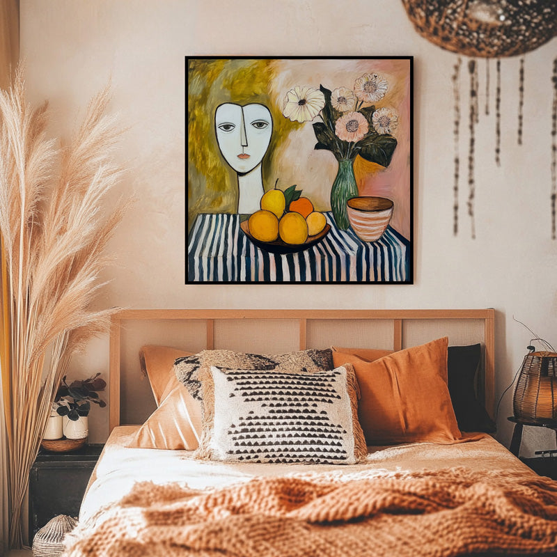 STILL LIFE AND GIRL
