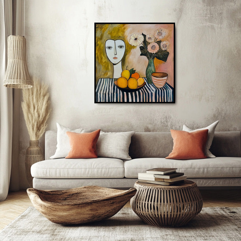 STILL LIFE AND GIRL