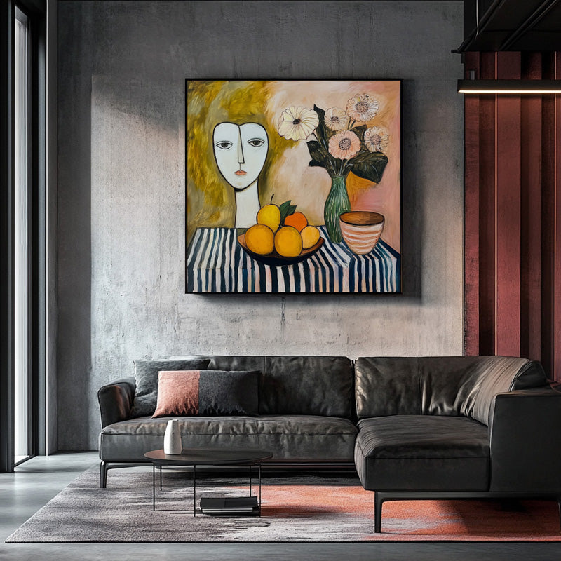 STILL LIFE AND GIRL