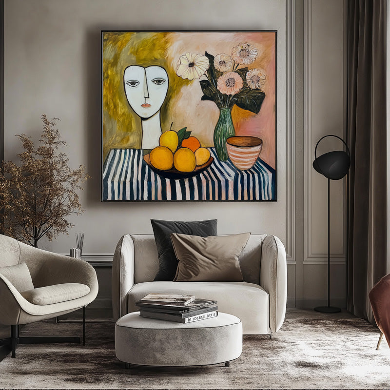 STILL LIFE AND GIRL