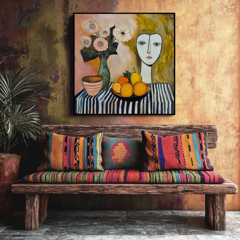 STILL LIFE AND GIRL