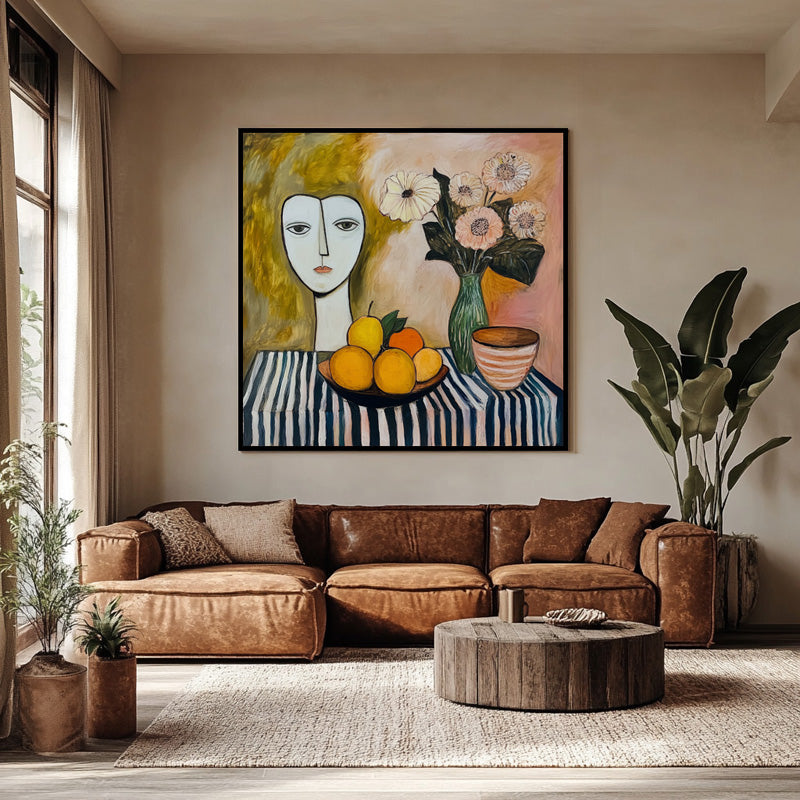 STILL LIFE AND GIRL