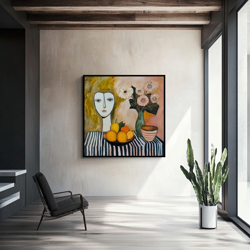 STILL LIFE AND GIRL