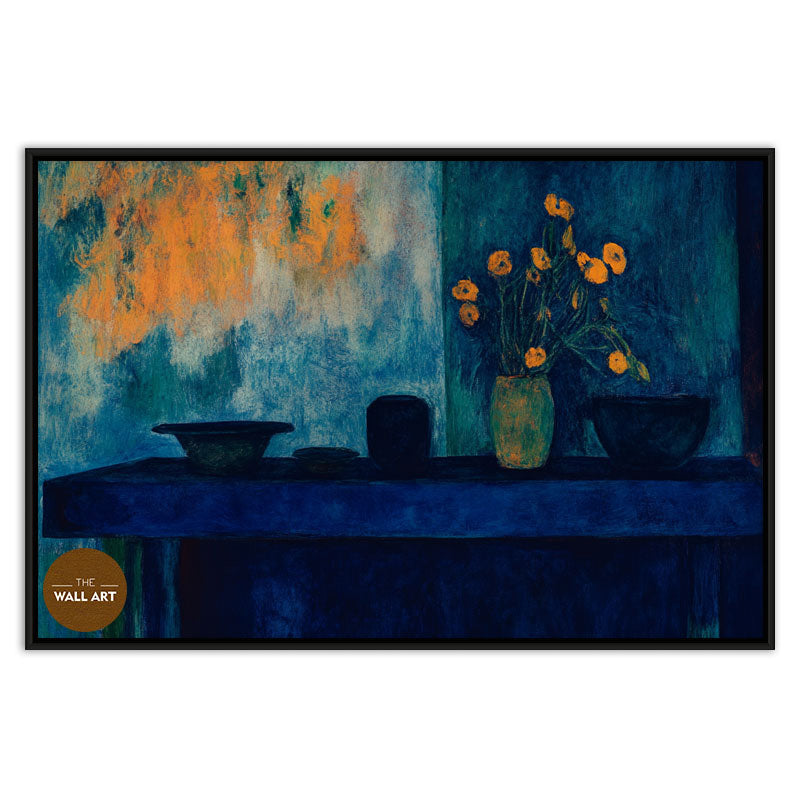 STILL LIFE IN DEEP BLUE FIELD III