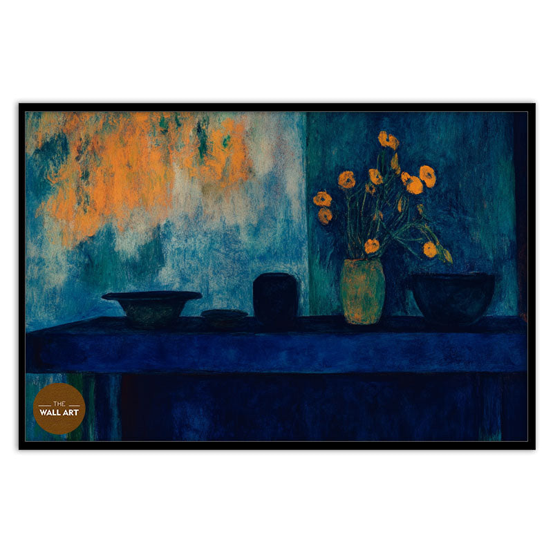 STILL LIFE IN DEEP BLUE FIELD III