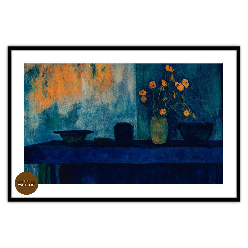 STILL LIFE IN DEEP BLUE FIELD III