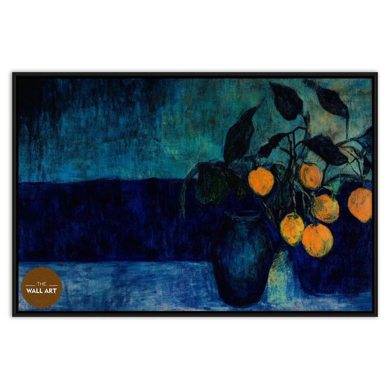 STILL LIFE IN DEEP BLUE FIELD II
