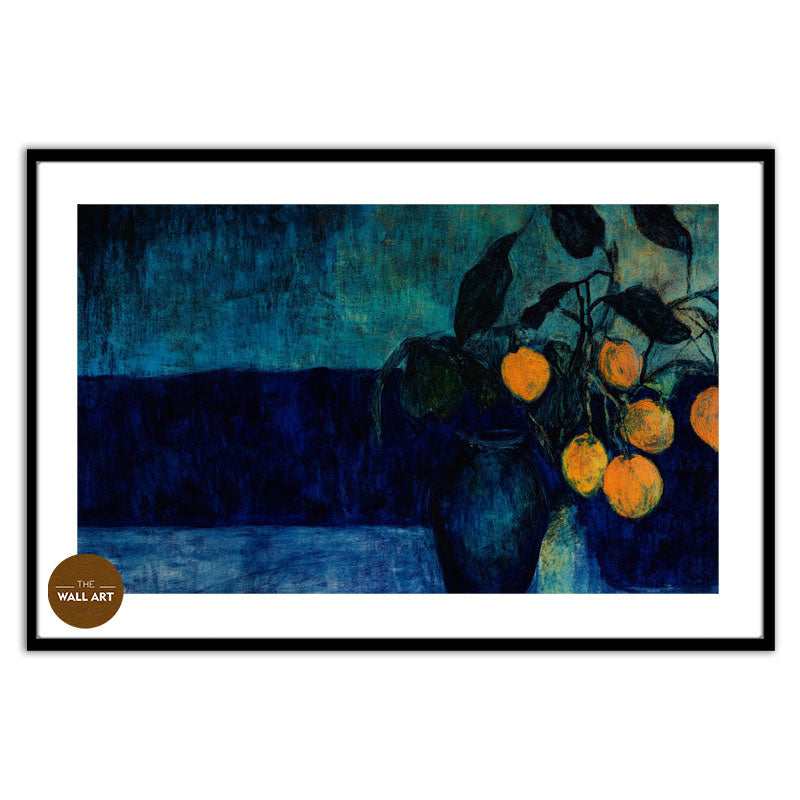 STILL LIFE IN DEEP BLUE FIELD II