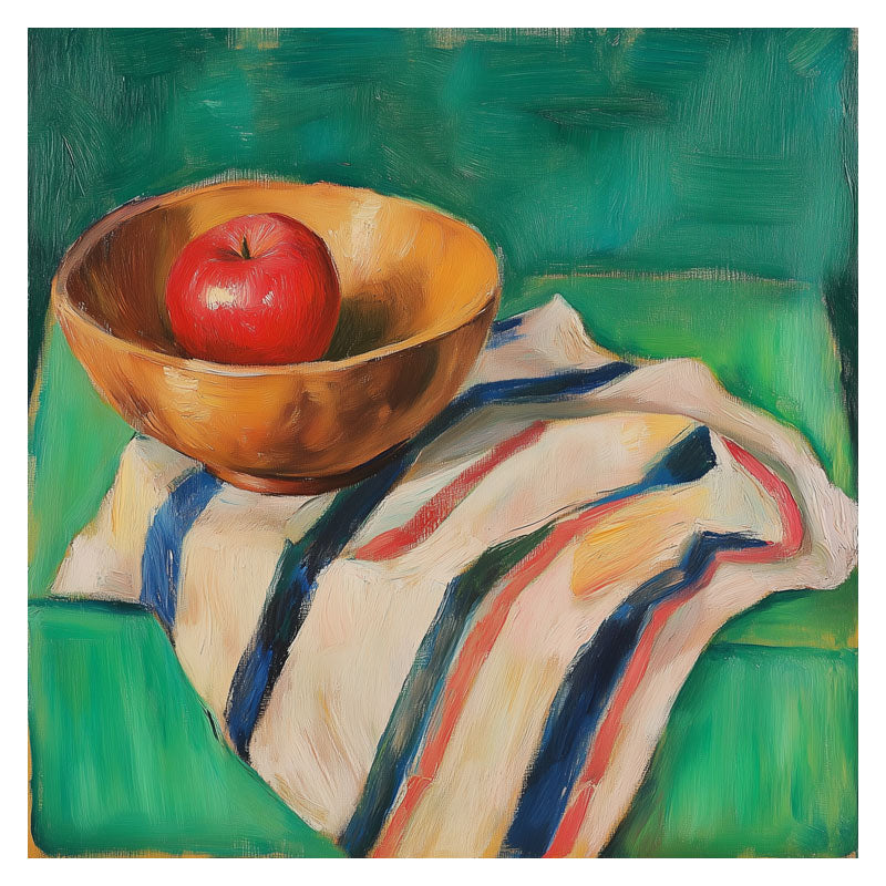 STILL LIFE OF APPLE AND BOWL II