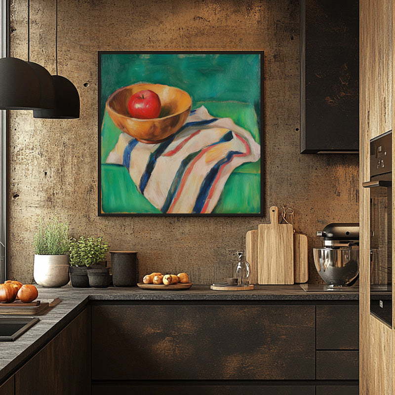 STILL LIFE OF APPLE AND BOWL II