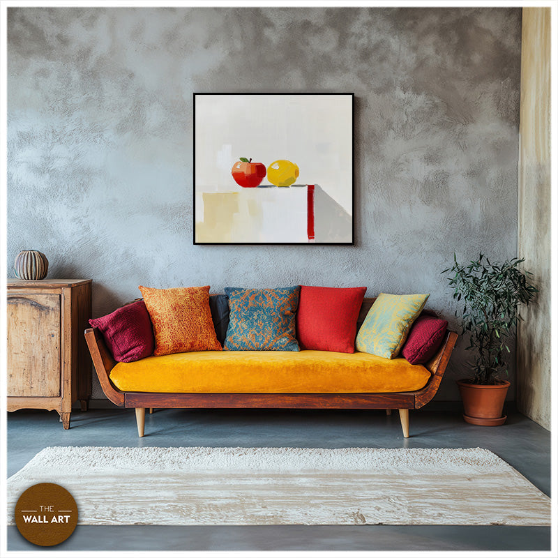 STILL LIFE OF APPLE AND LEMON