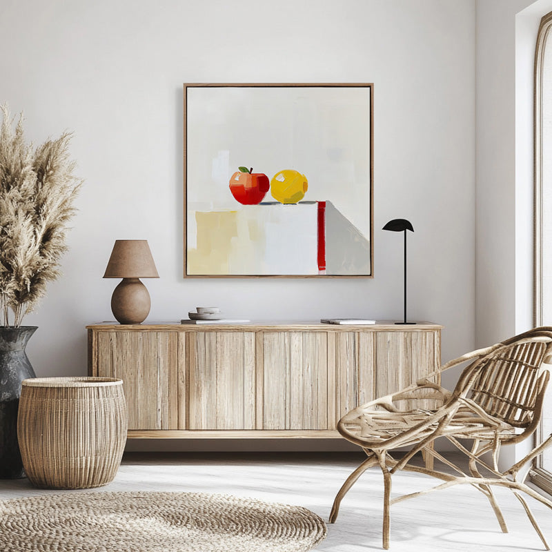 STILL LIFE OF APPLE AND LEMON