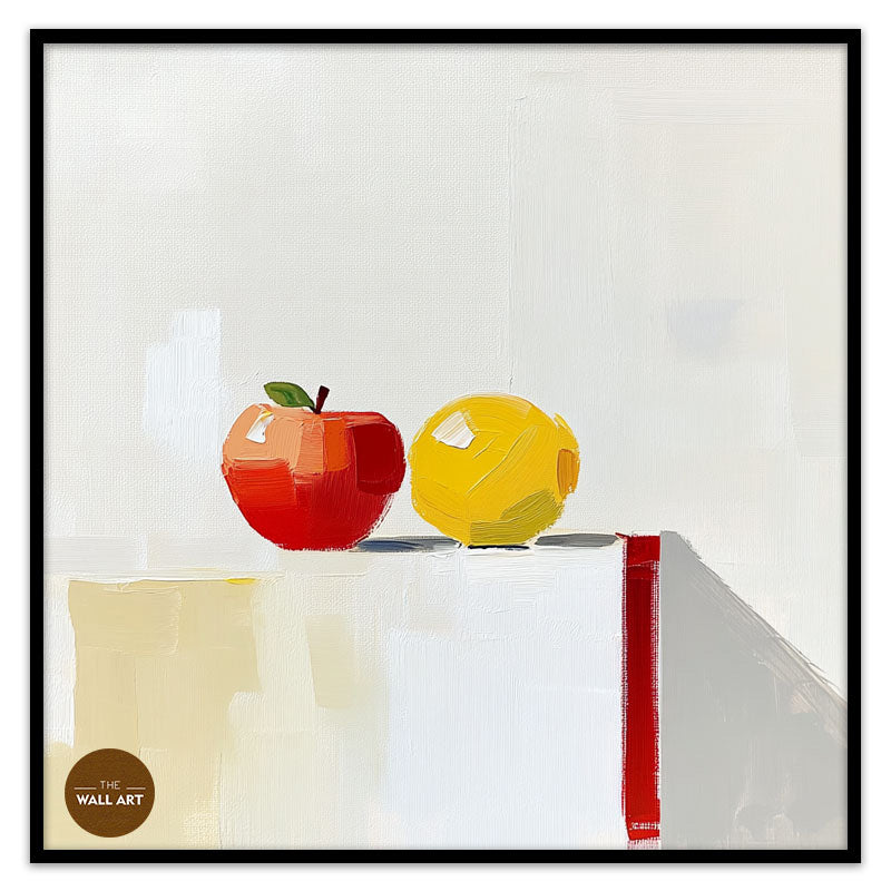 STILL LIFE OF APPLE AND LEMON