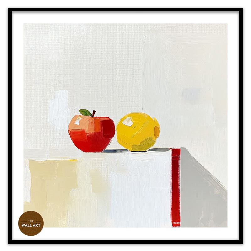 STILL LIFE OF APPLE AND LEMON