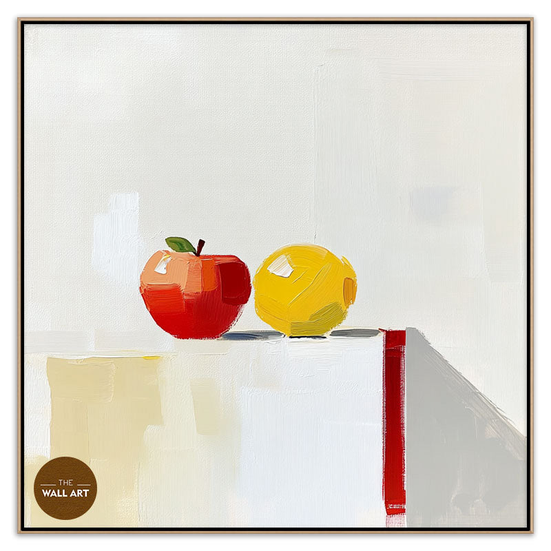 STILL LIFE OF APPLE AND LEMON