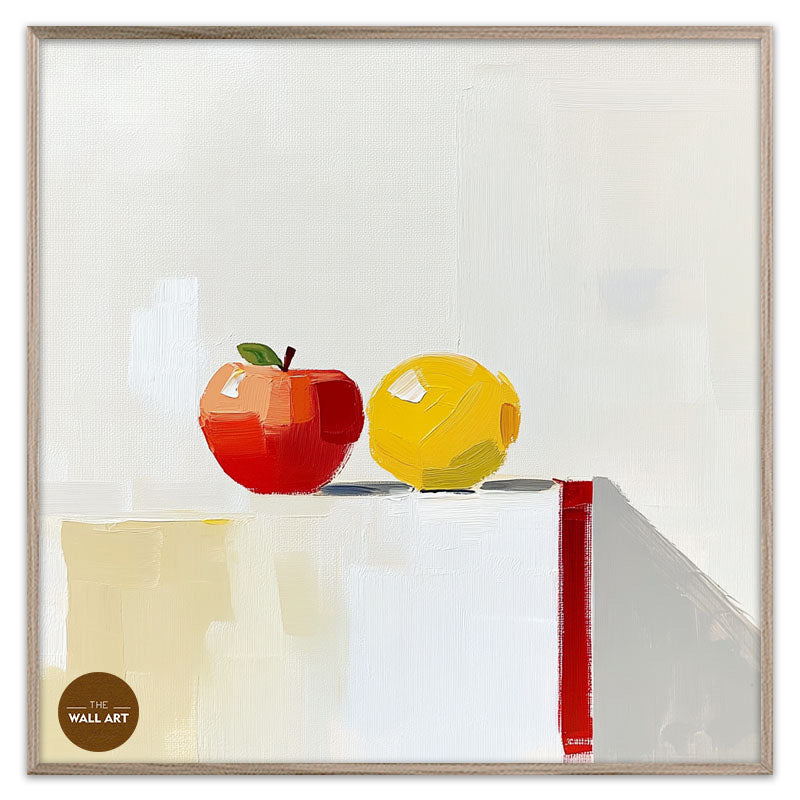 STILL LIFE OF APPLE AND LEMON