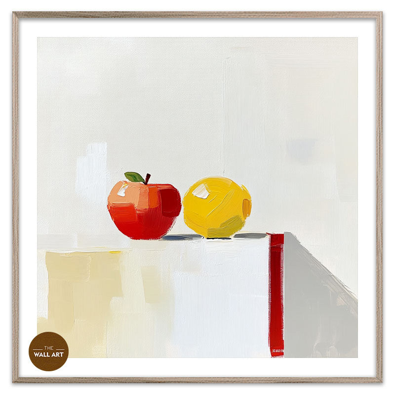 STILL LIFE OF APPLE AND LEMON