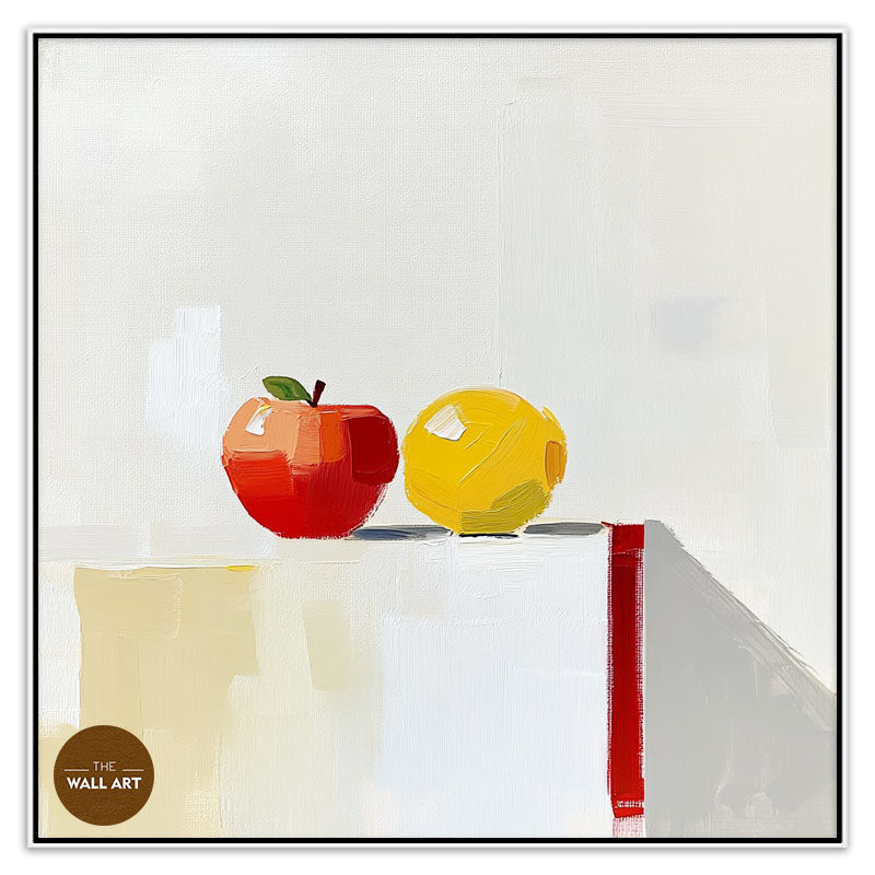 STILL LIFE OF APPLE AND LEMON