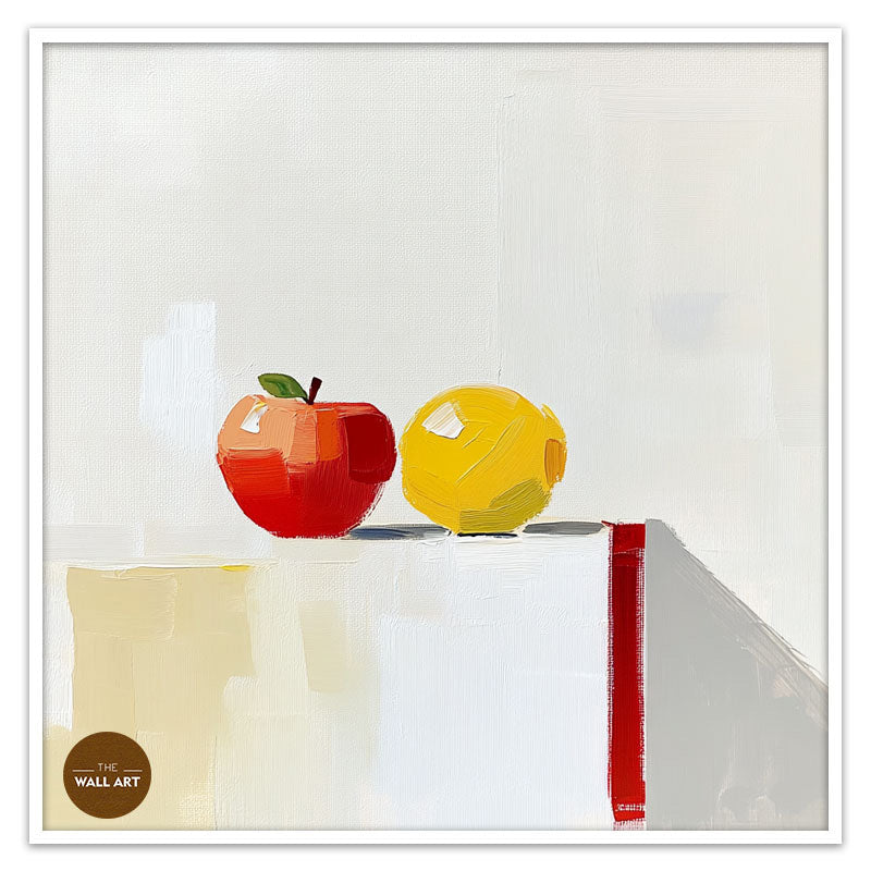 STILL LIFE OF APPLE AND LEMON
