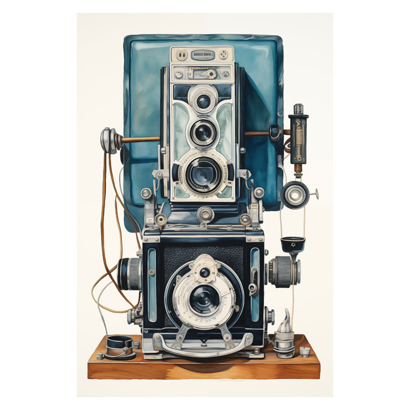 STILL LIFE OF BLUE CAMERA