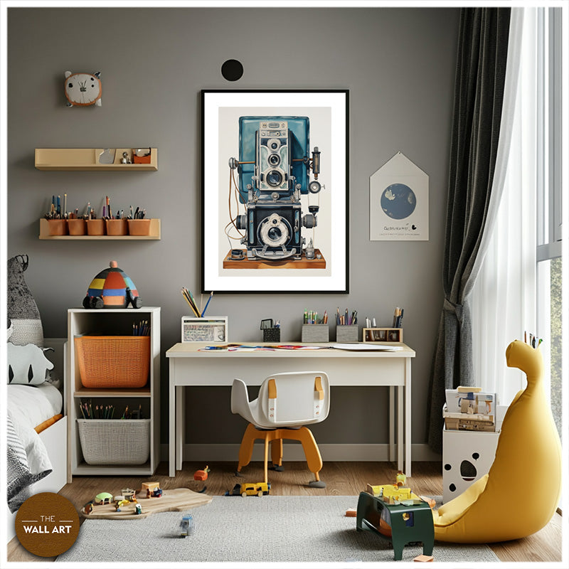STILL LIFE OF BLUE CAMERA