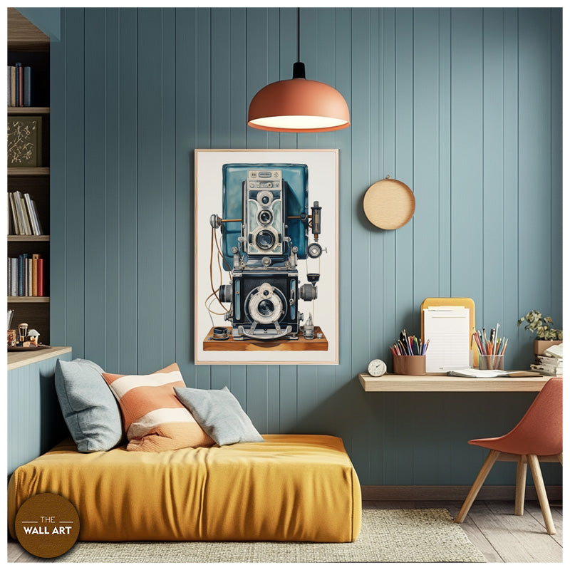 STILL LIFE OF BLUE CAMERA
