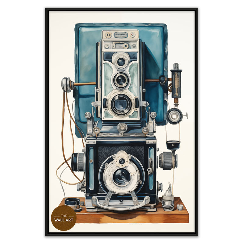 STILL LIFE OF BLUE CAMERA