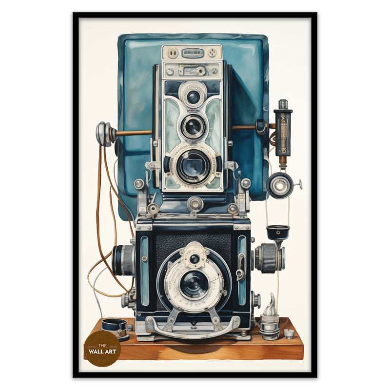 STILL LIFE OF BLUE CAMERA