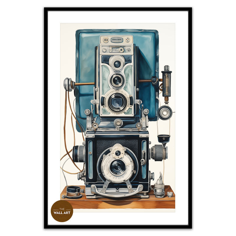 STILL LIFE OF BLUE CAMERA