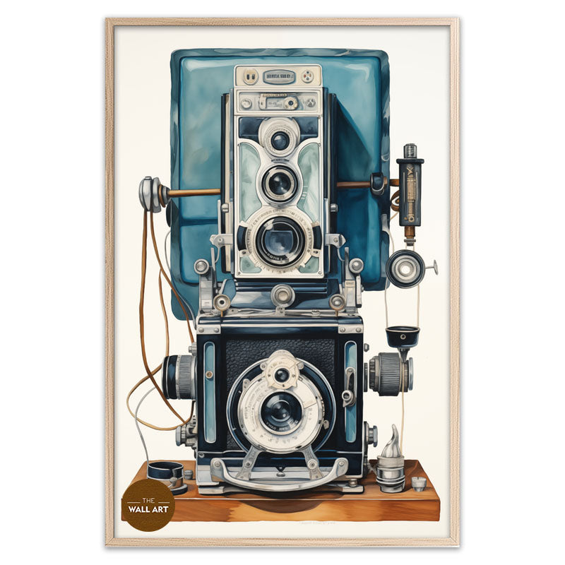STILL LIFE OF BLUE CAMERA