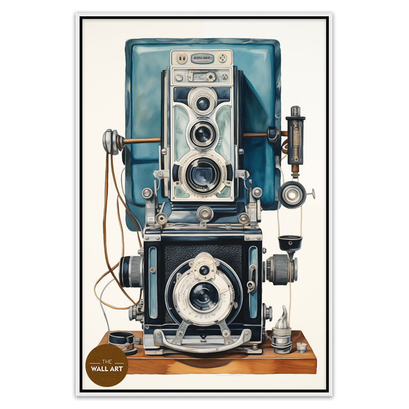 STILL LIFE OF BLUE CAMERA