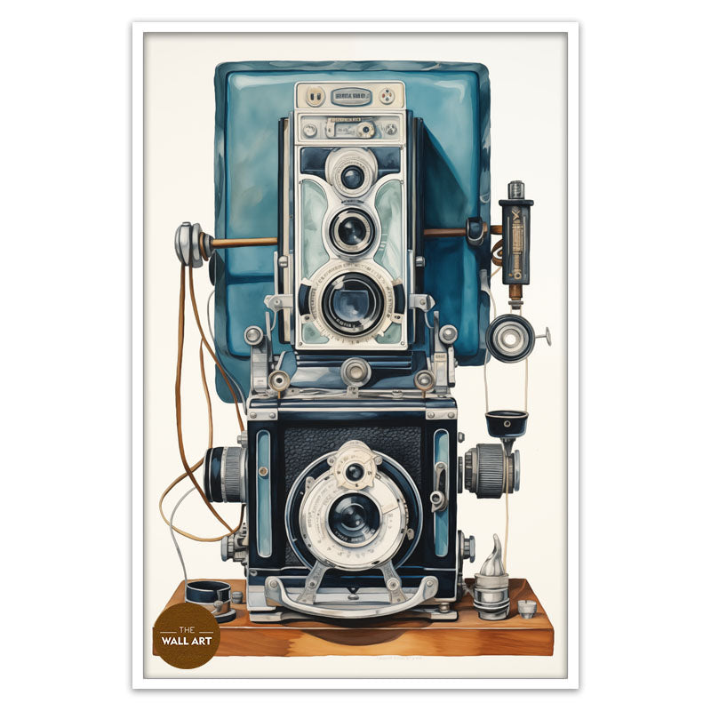 STILL LIFE OF BLUE CAMERA