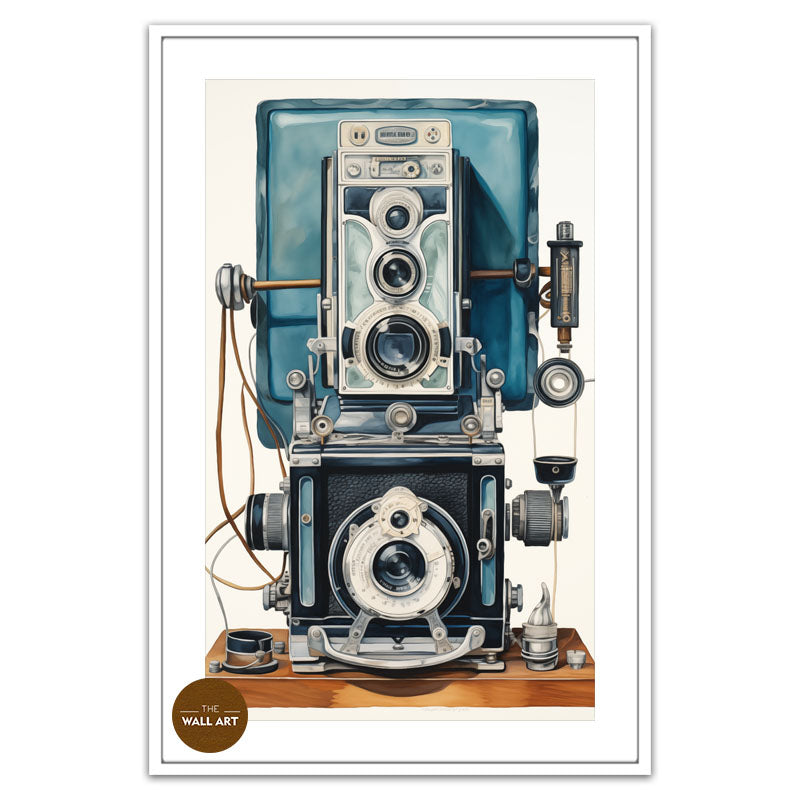 STILL LIFE OF BLUE CAMERA