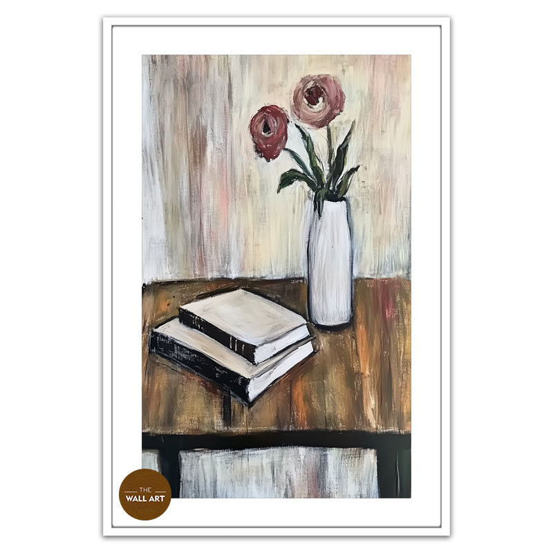STILL LIFE OF BOOK AND FLOWER II