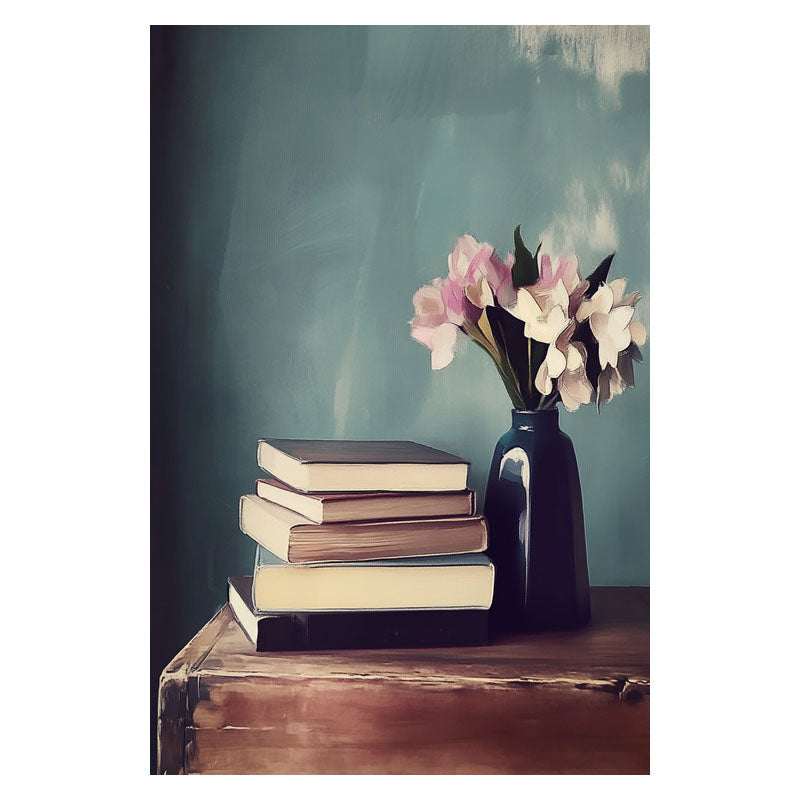 STILL LIFE OF BOOKS AND FLOWERS I